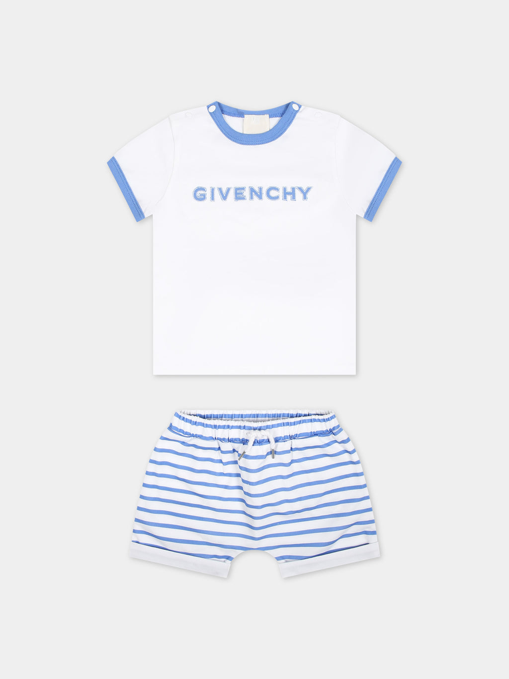 Light blue baby set with logo